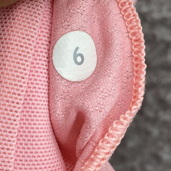Lululemon Tank Top 6 Pink‎ Strappy Atheisure Built In Bra Cris Cross Back Womens - Picture 6 of 7
